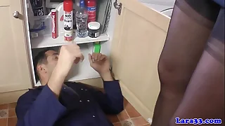 UK mature less stockings fucks emend man